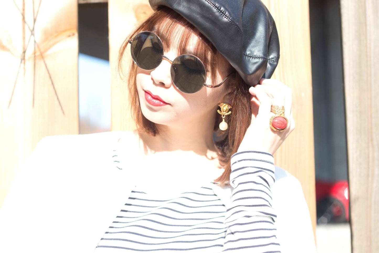 The Blogueuse de Mode Vegan Leather Beret