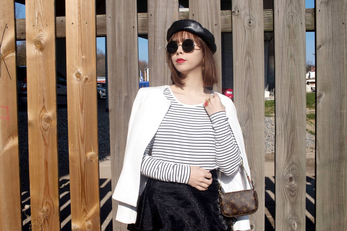 The Blogueuse de Mode Vegan Leather Beret