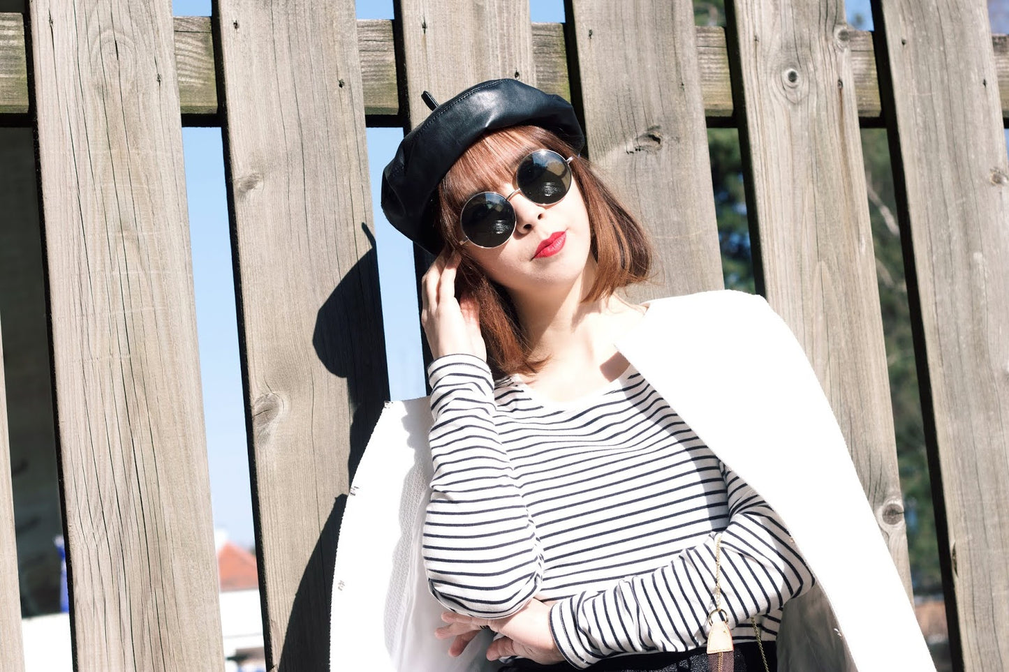 The Blogueuse de Mode Vegan Leather Beret