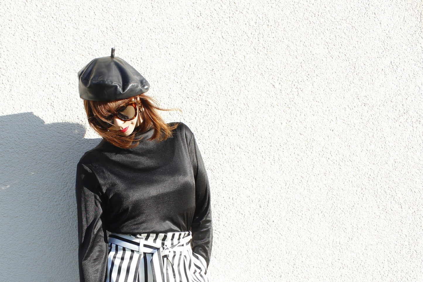 The Blogueuse de Mode Vegan Leather Beret