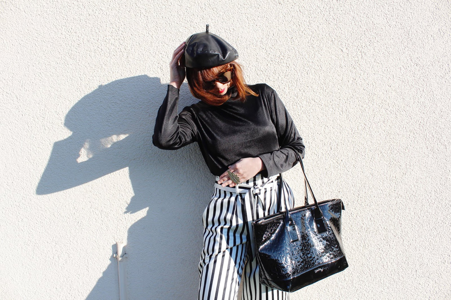The Blogueuse de Mode Vegan Leather Beret