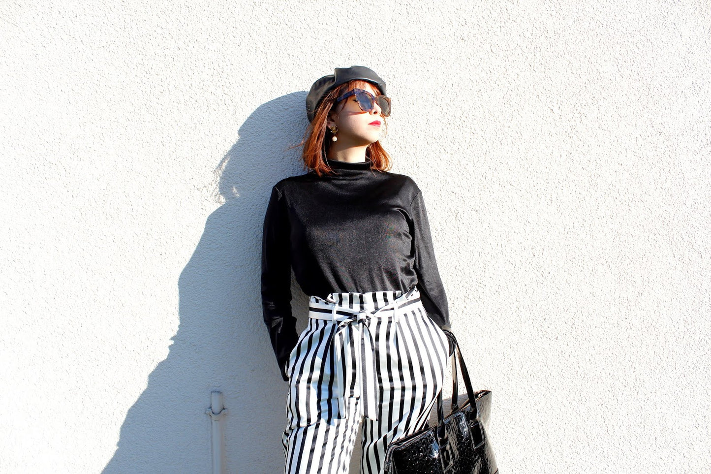 The Blogueuse de Mode Vegan Leather Beret