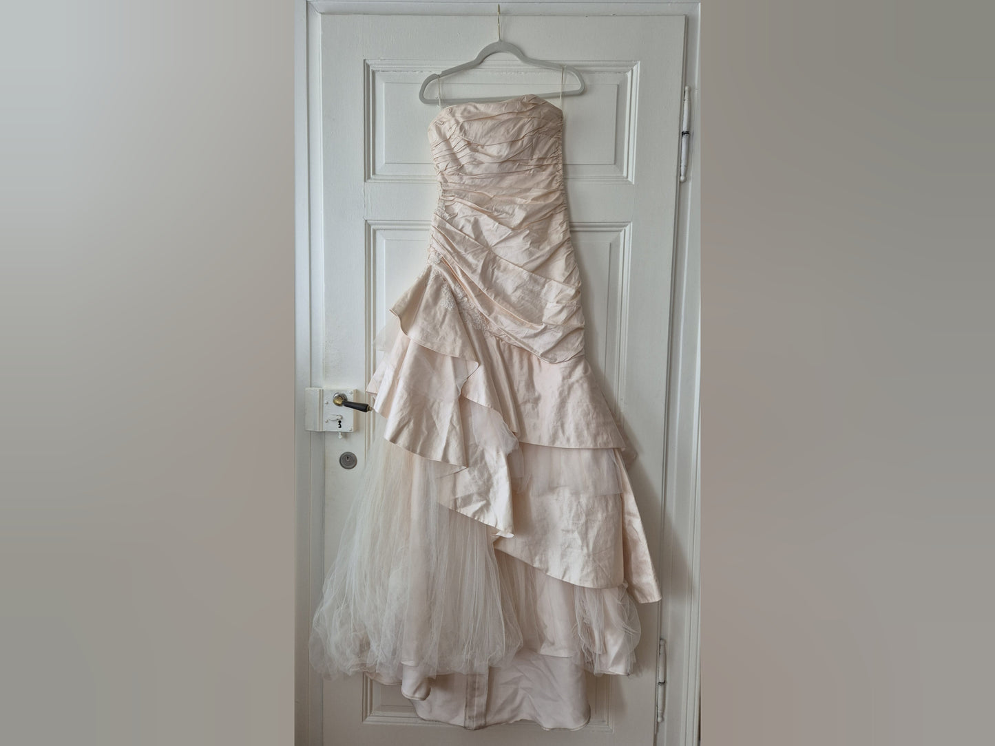 Authentic Vintage Grace Bridal Raw Silk Ball Gown In Size AU 10