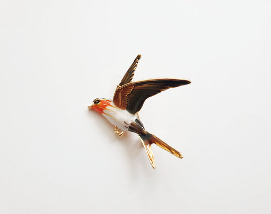 The Flight Of The Swallow Brooch