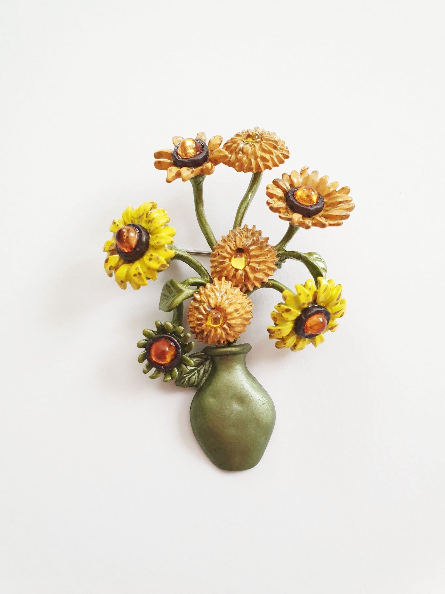 The Van Gogh Sunflower Brooch