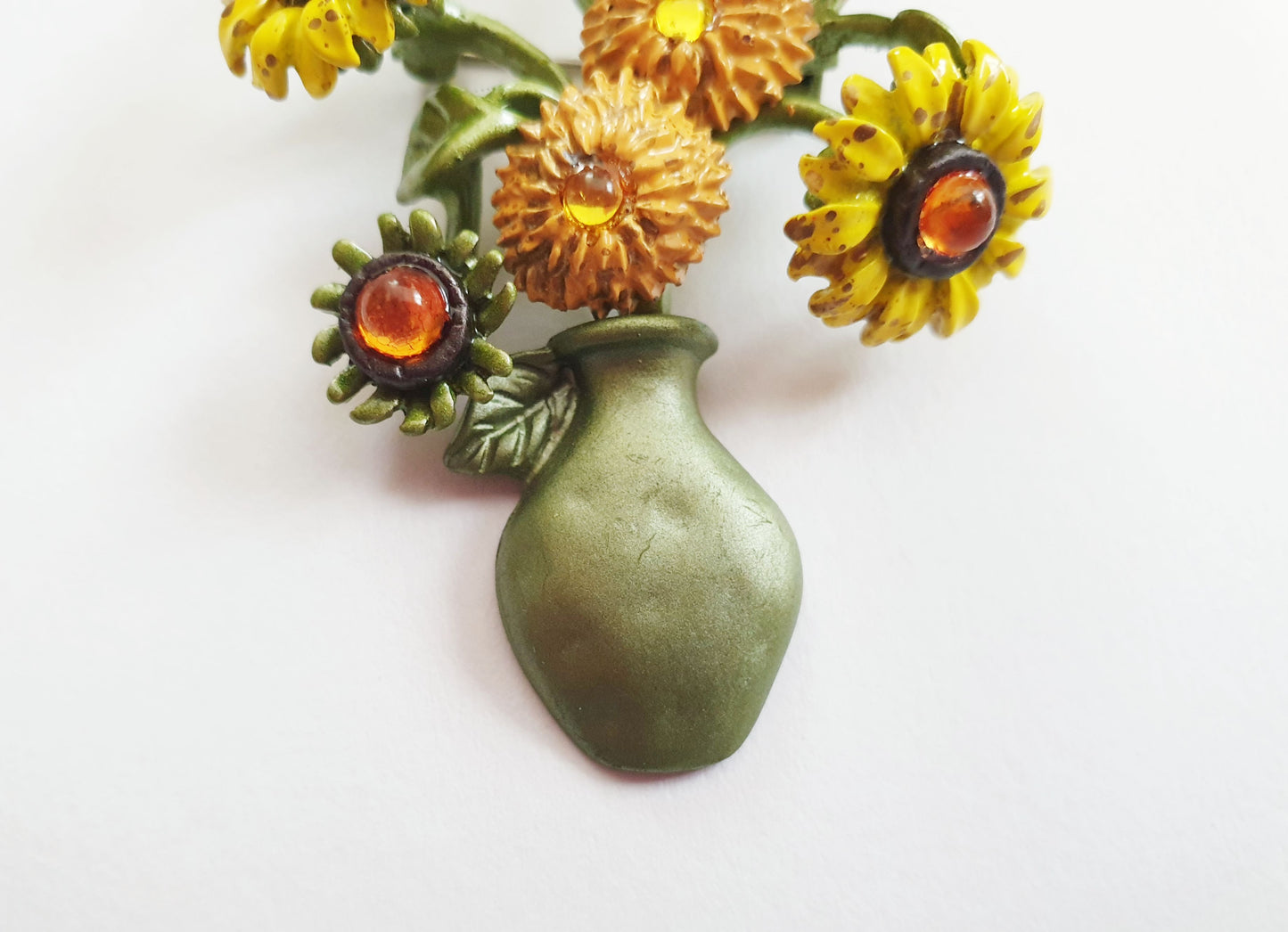 The Van Gogh Sunflower Brooch