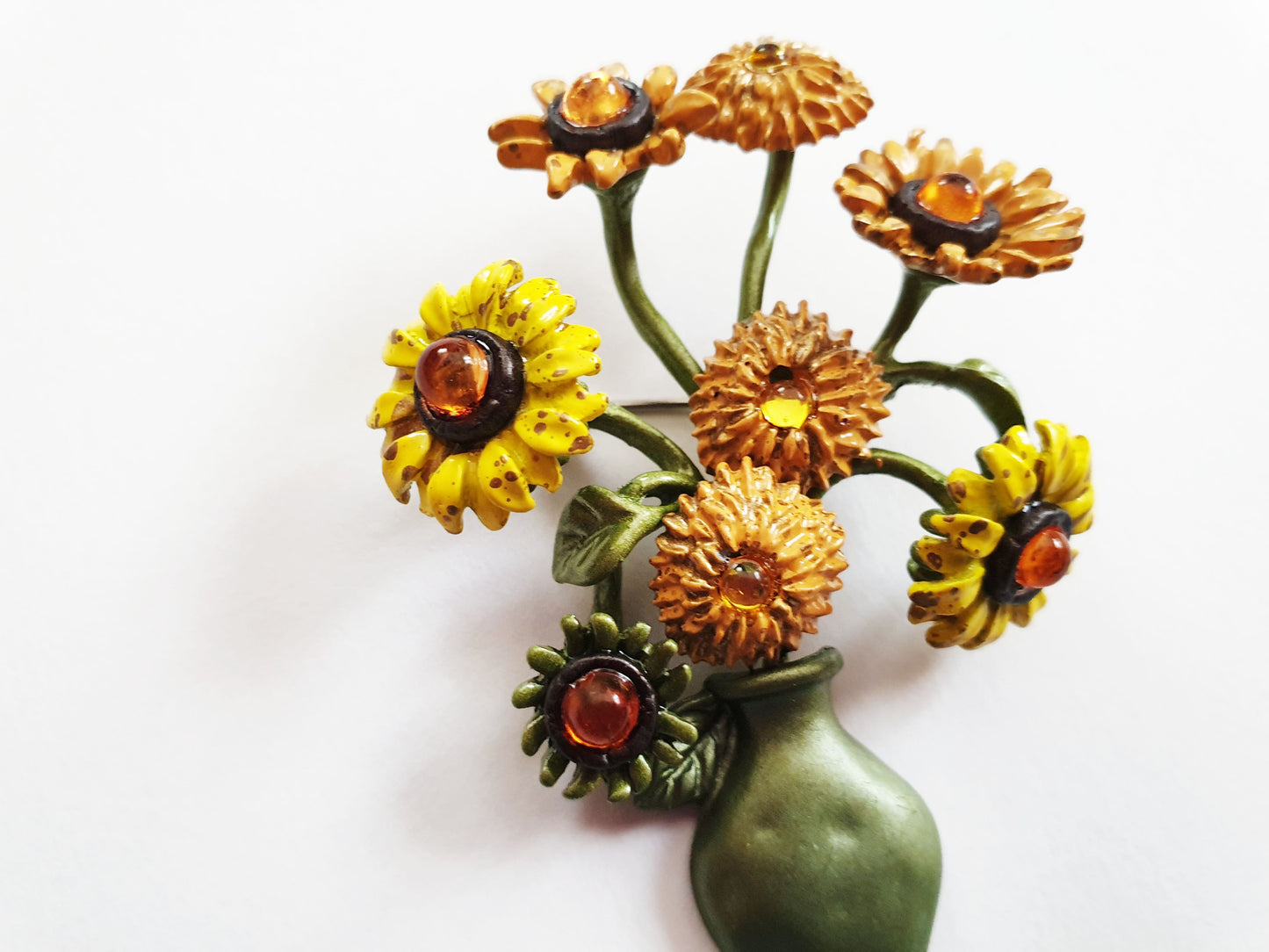 The Van Gogh Sunflower Brooch