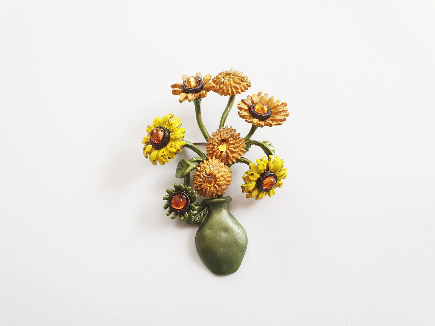 The Van Gogh Sunflower Brooch