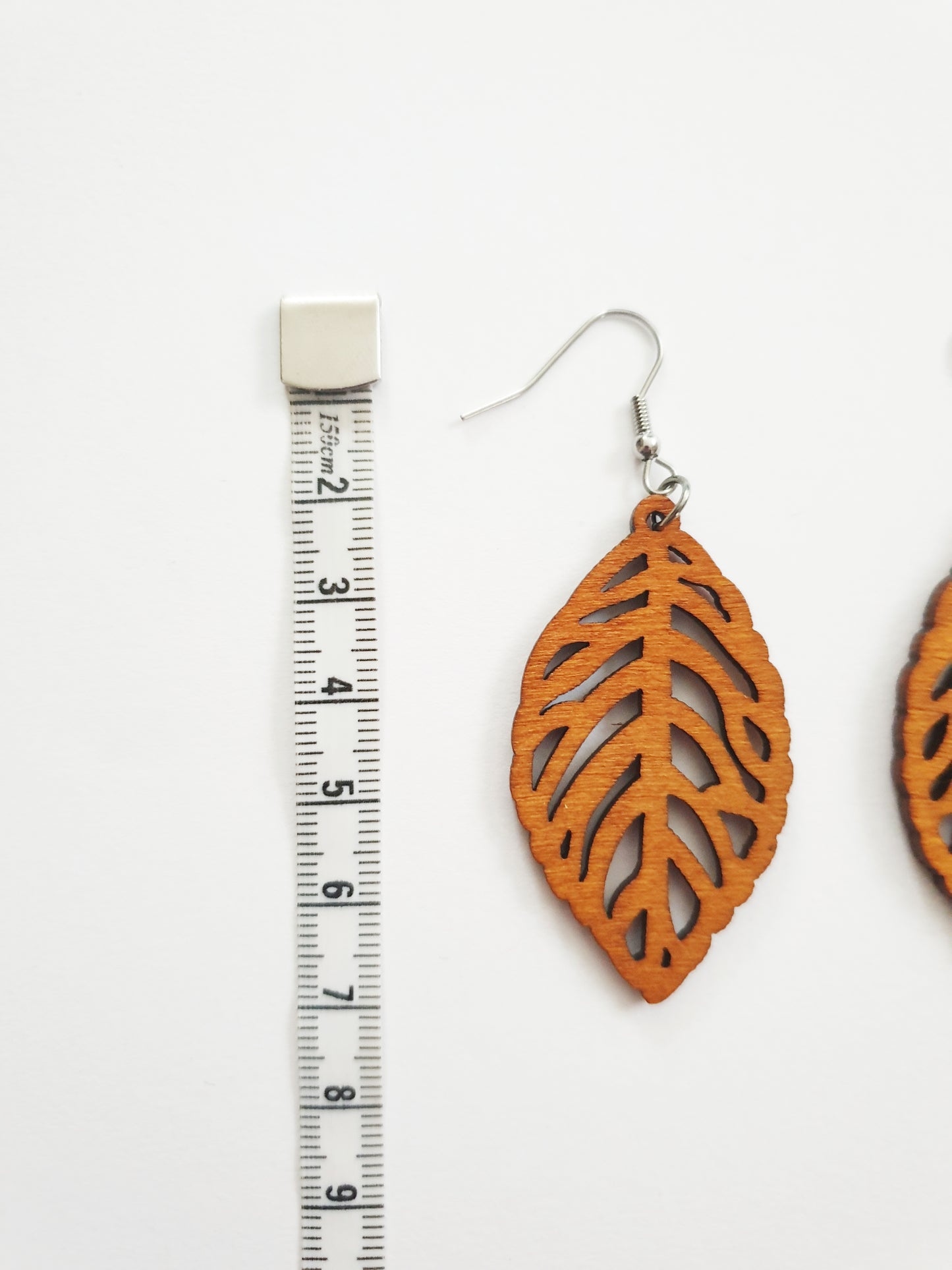 The Wooden Leaf Earrings