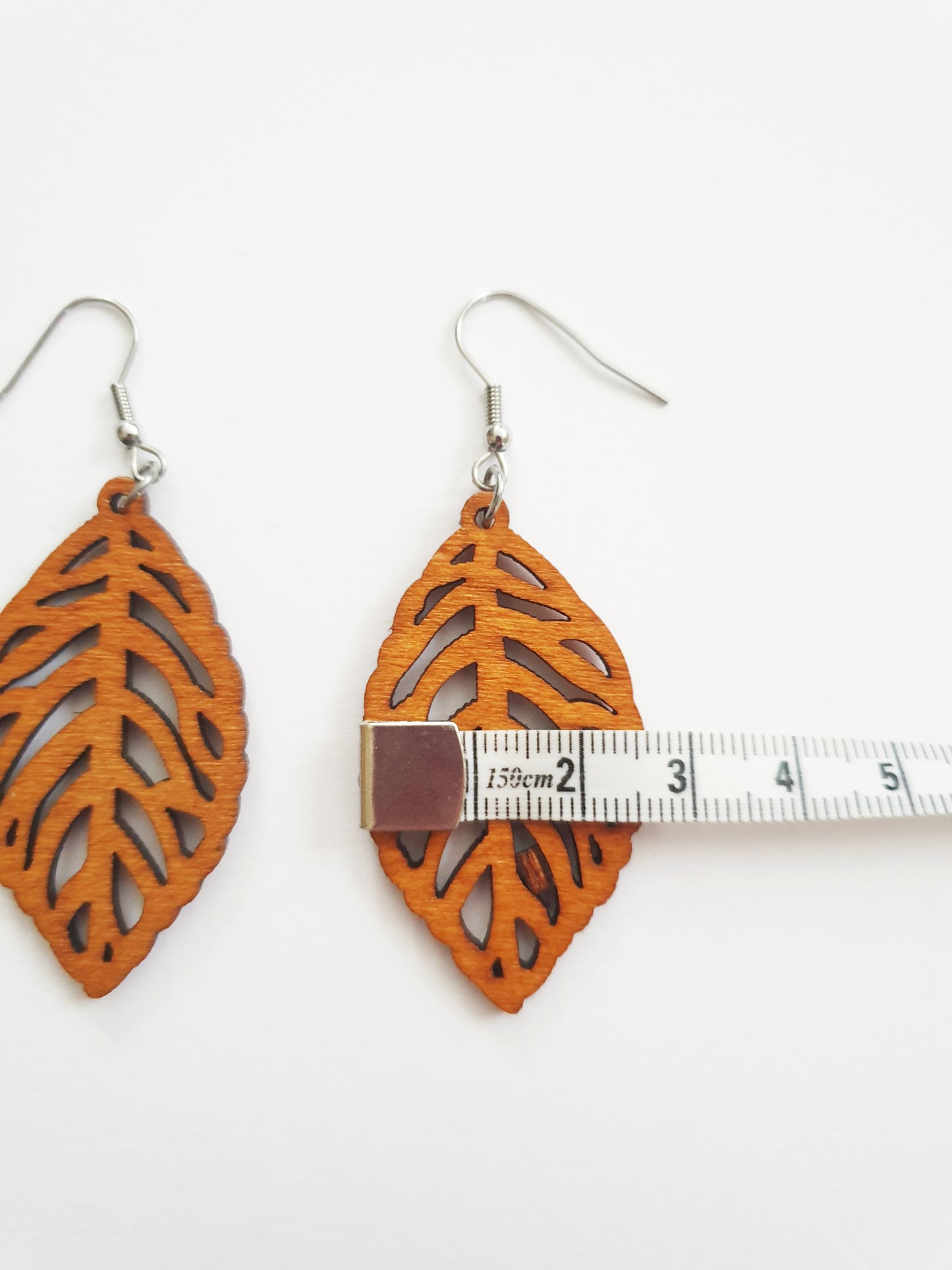 The Wooden Leaf Earrings