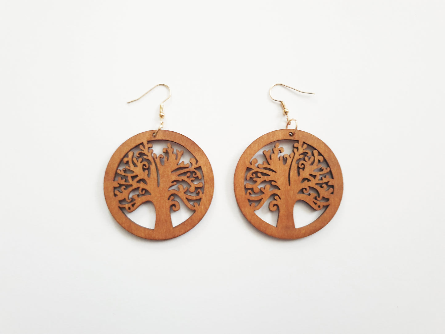 The Wooden Tree of Life Earrings