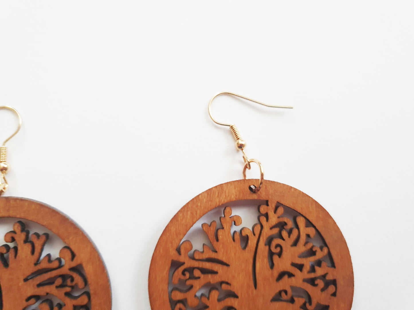 The Wooden Tree of Life Earrings