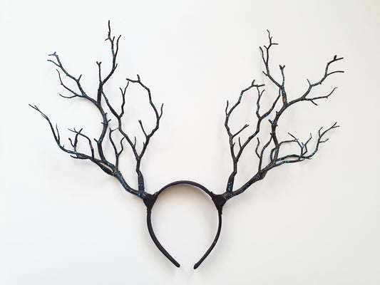 The Cernunnos Antler Headband - Black