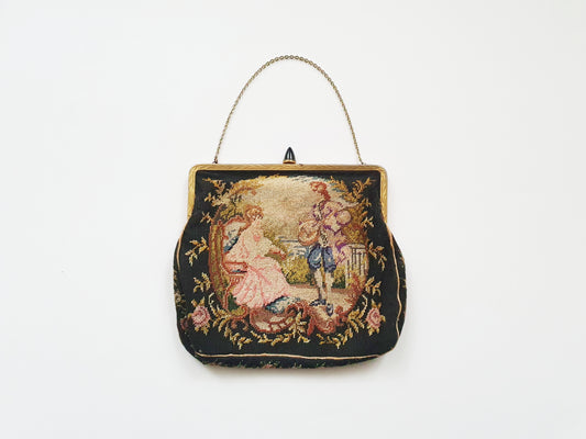 Antique 1920s Needlepoint Handbag