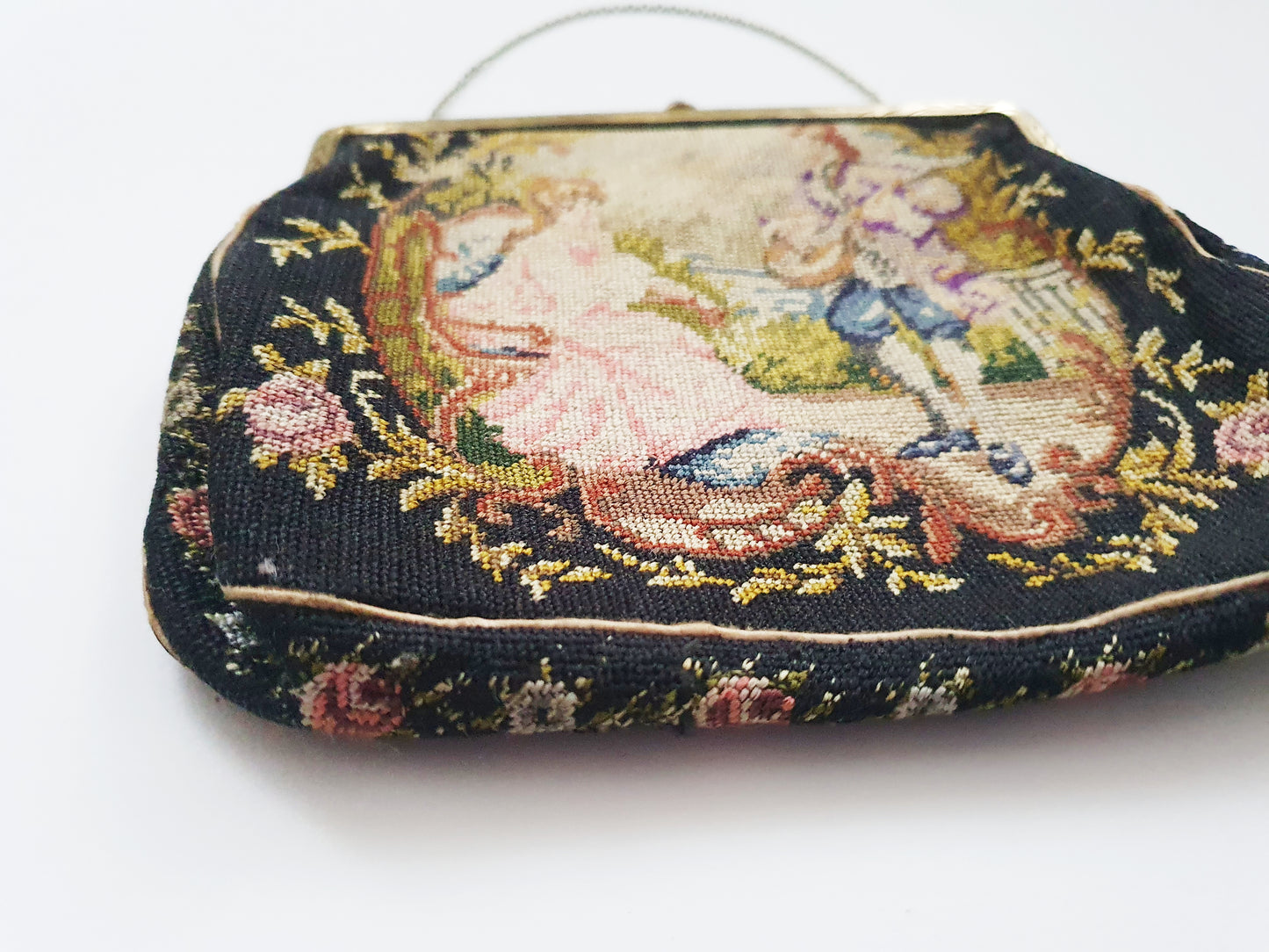 Antique 1920s Needlepoint Handbag