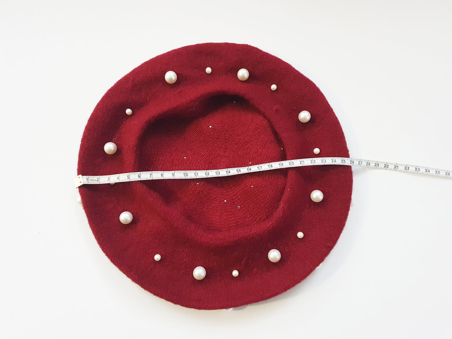 The La Perle Beret - Burgundy Red