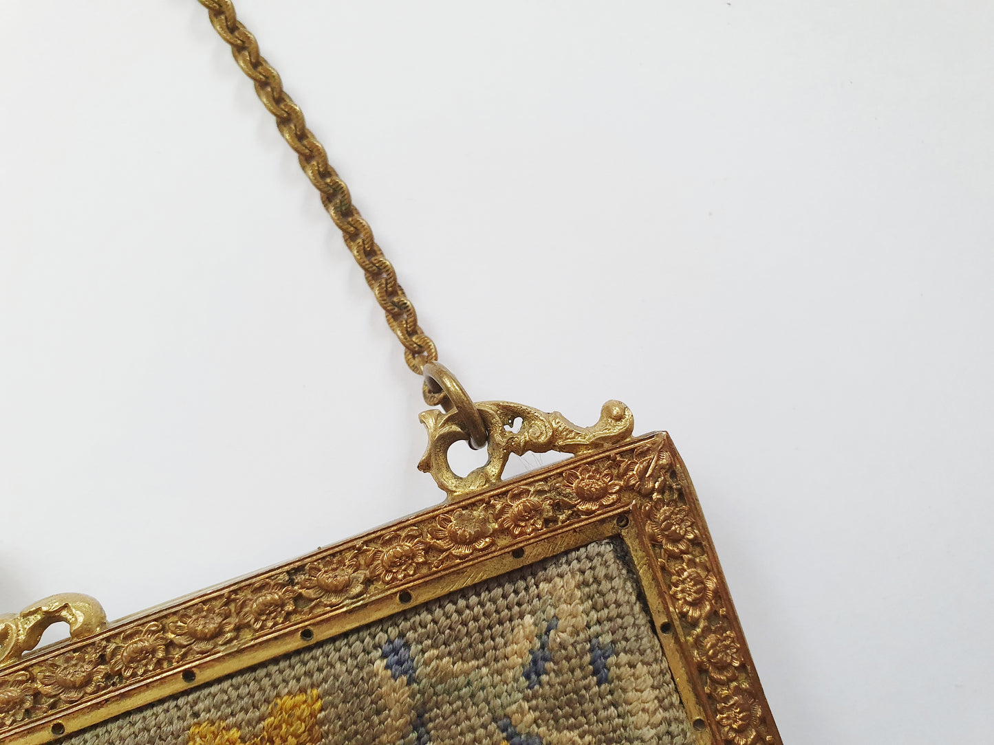 Antique 1920s Needlepoint Handbag