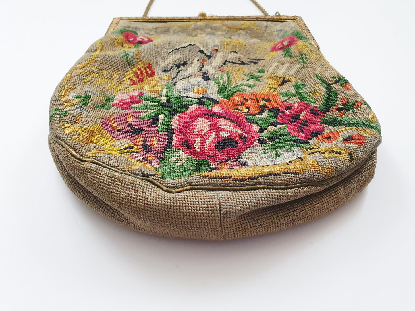 Antique 1920s Needlepoint Handbag