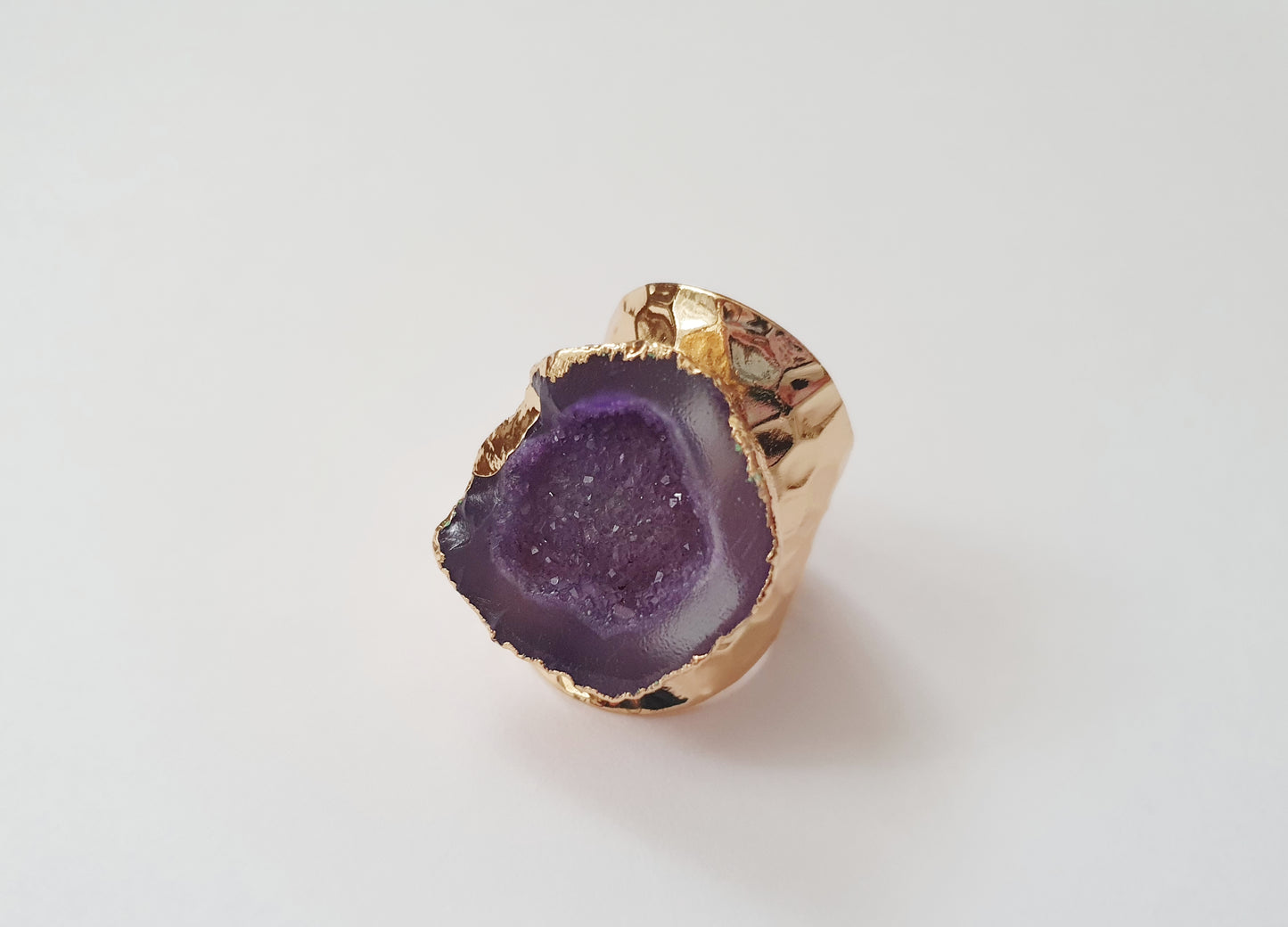 The Luxurious Violet Geode Ring