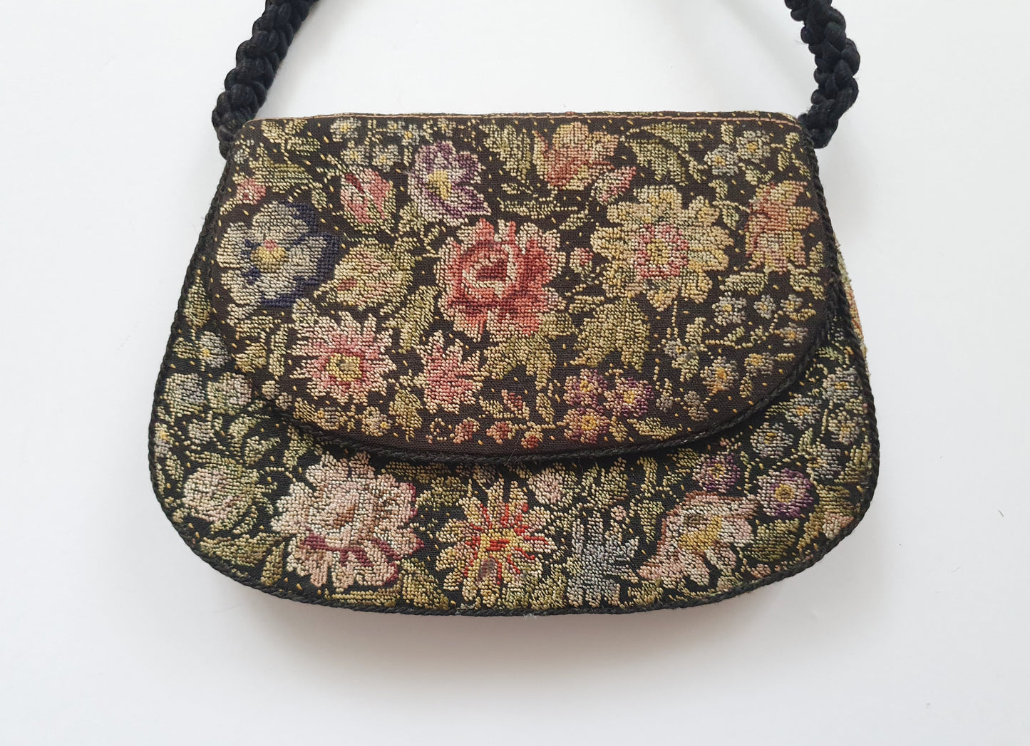 Antique Needlepoint Handbag "Petit Point" from the 1920s