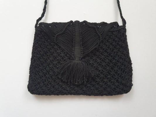 Authentic Vintage Crocheted Handbag from the 1970s