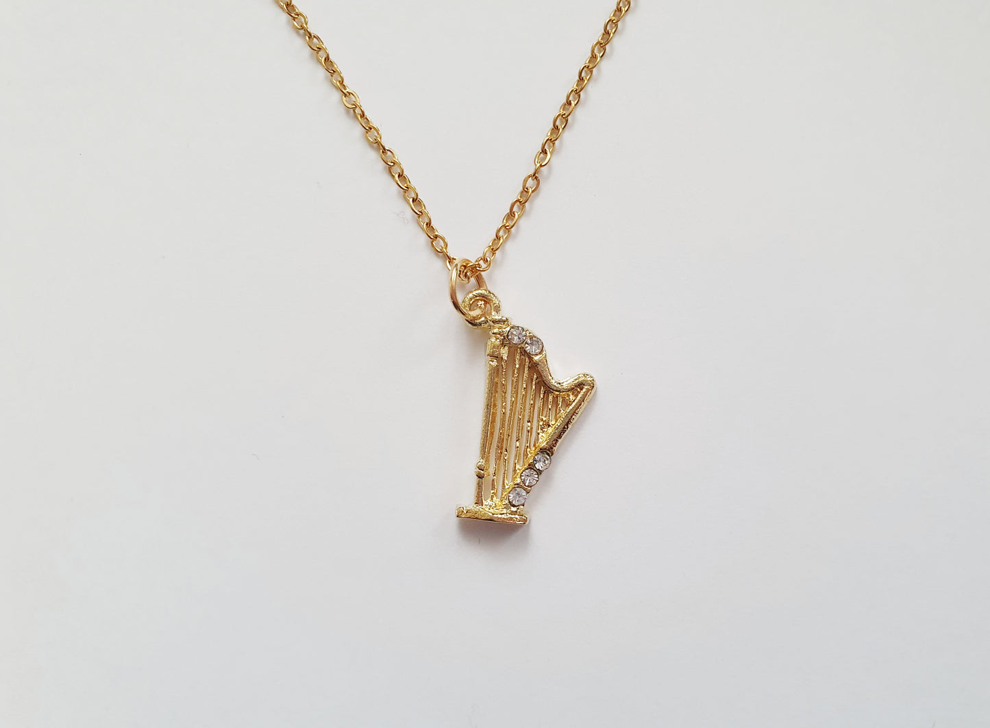 The Golden Angelic Harp Necklace