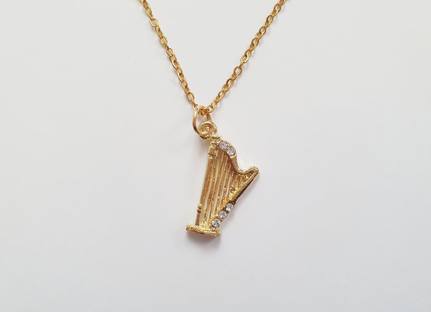 The Golden Angelic Harp Necklace