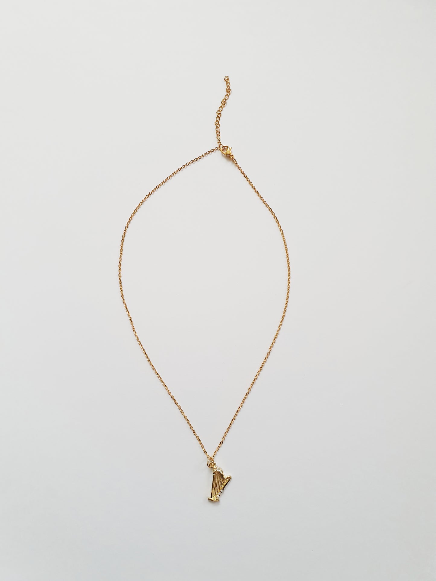 The Golden Angelic Harp Necklace