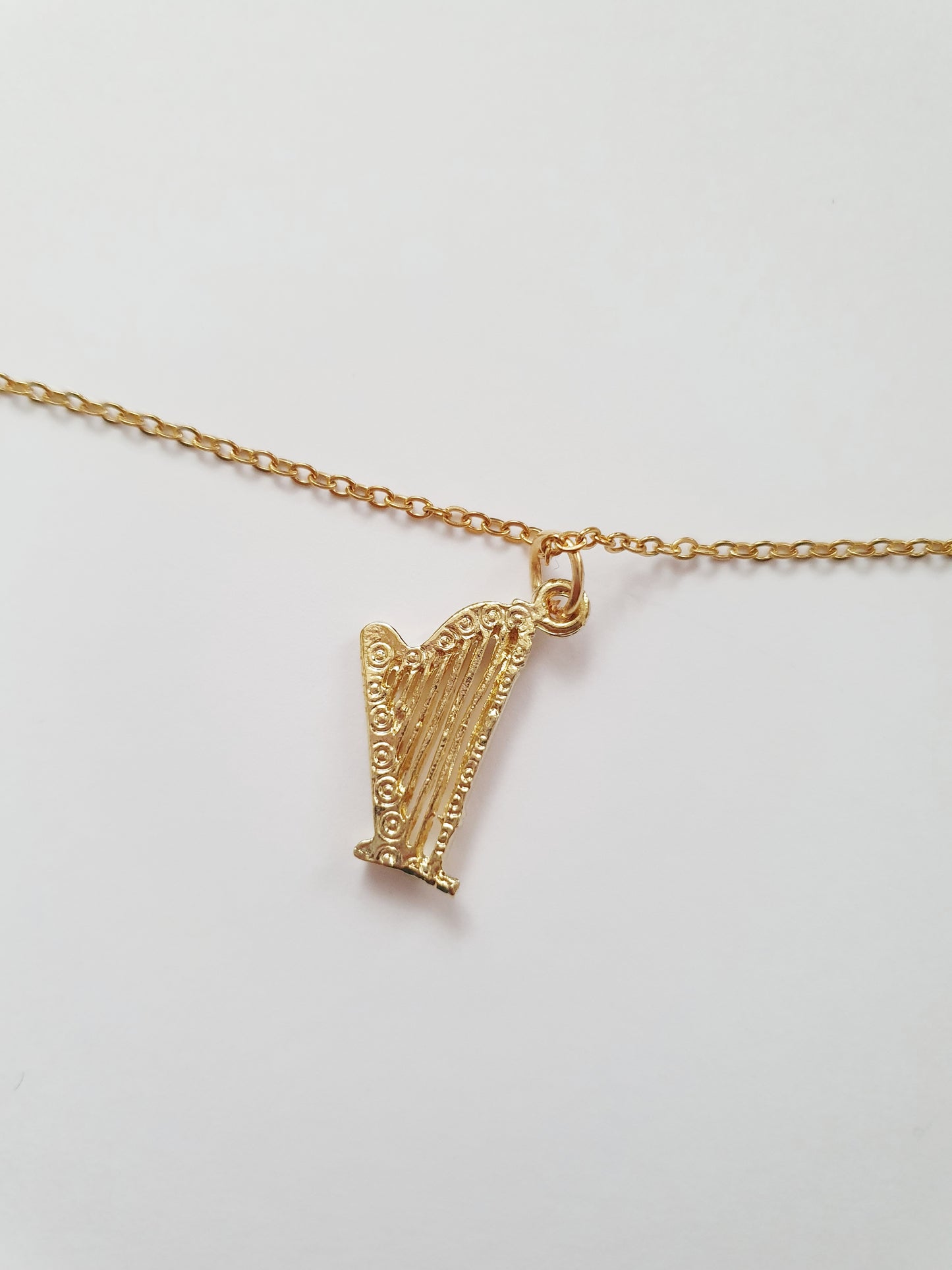 The Golden Angelic Harp Necklace