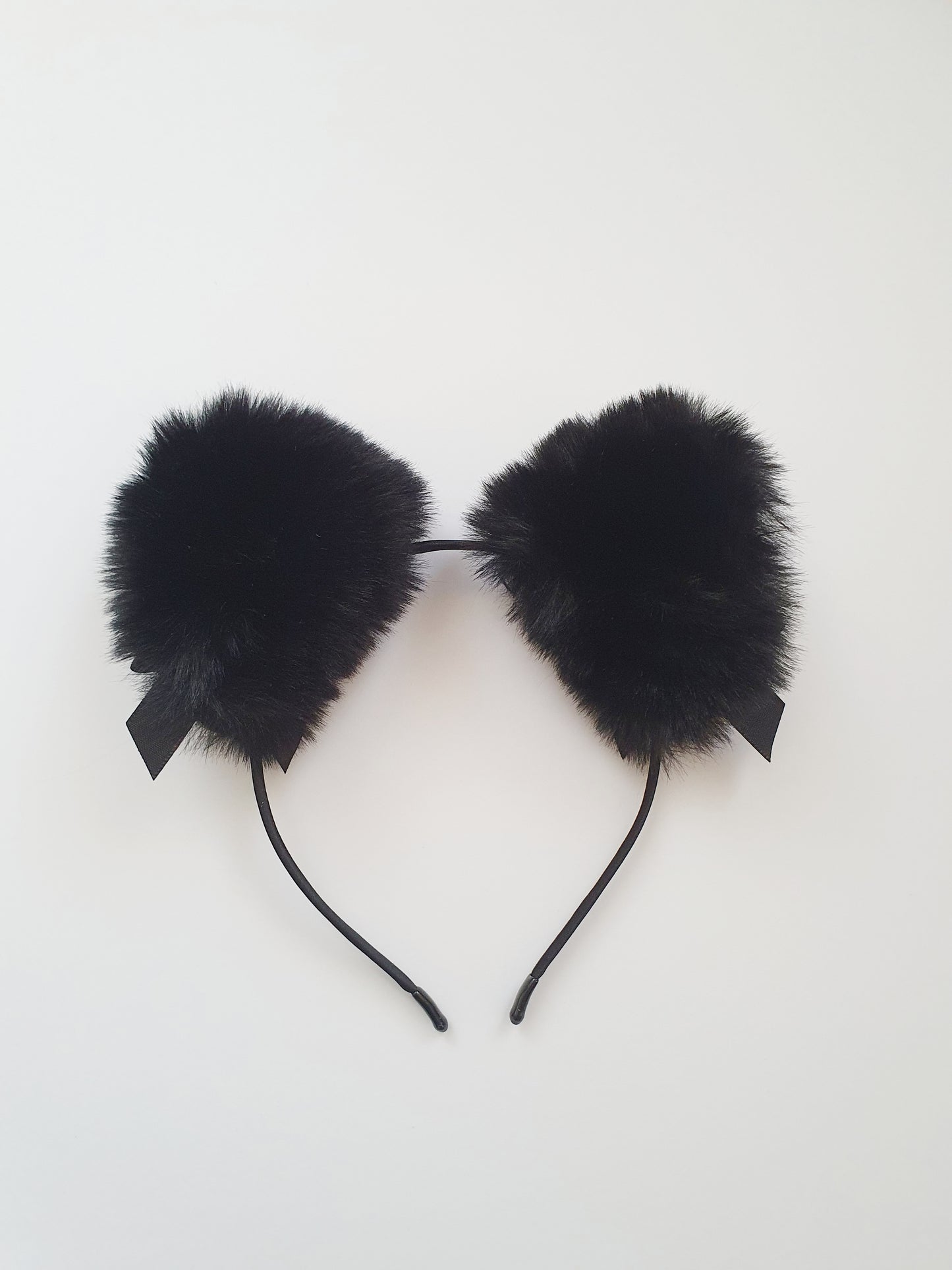 The Black Furry Cat Ear Headband