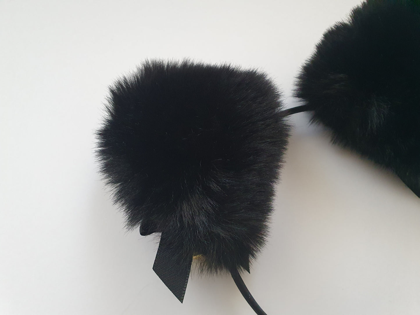 The Black Furry Cat Ear Headband