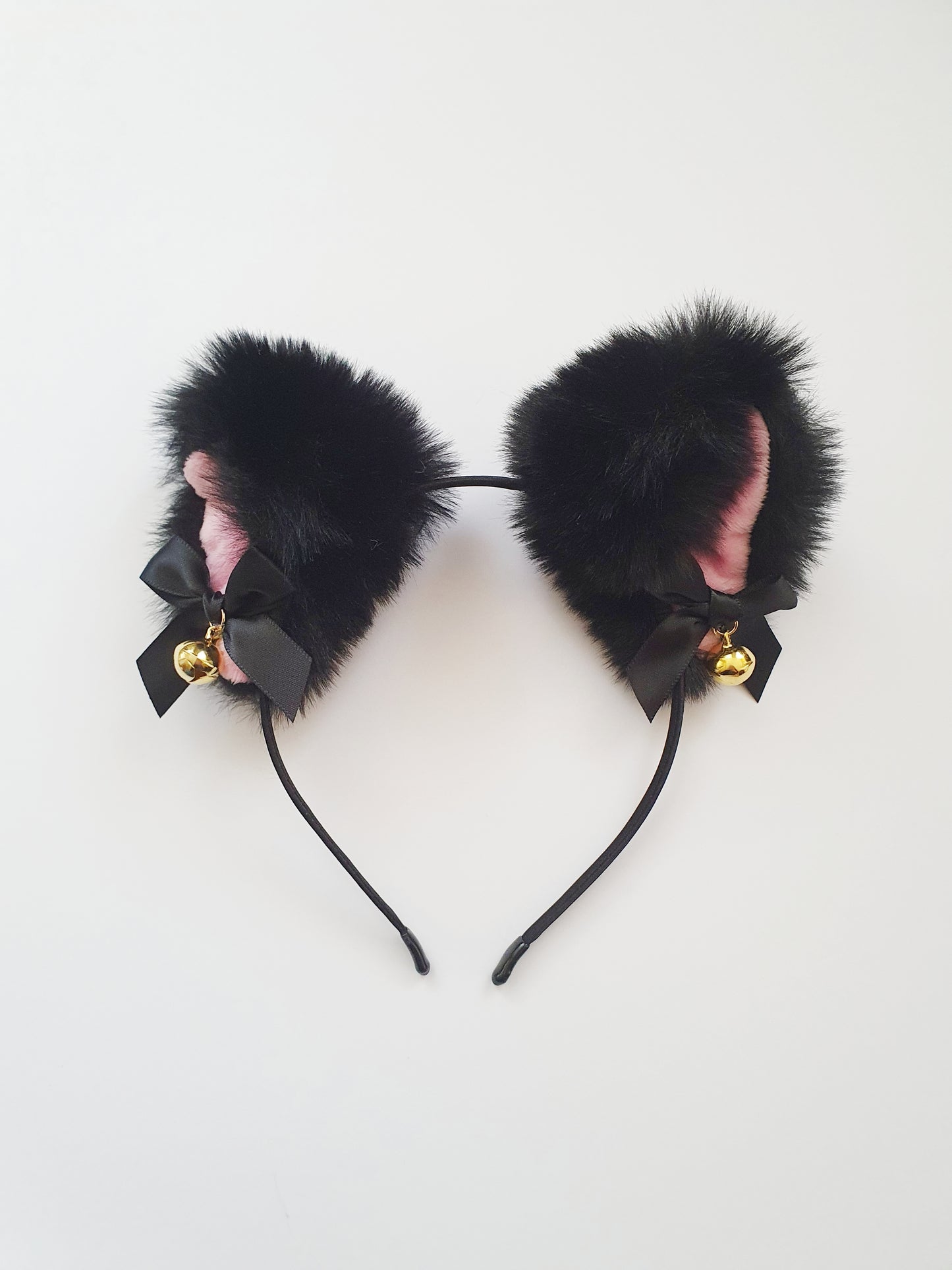 The Black Furry Cat Ear Headband