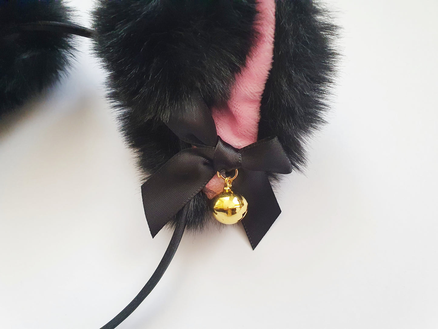 The Black Furry Cat Ear Headband