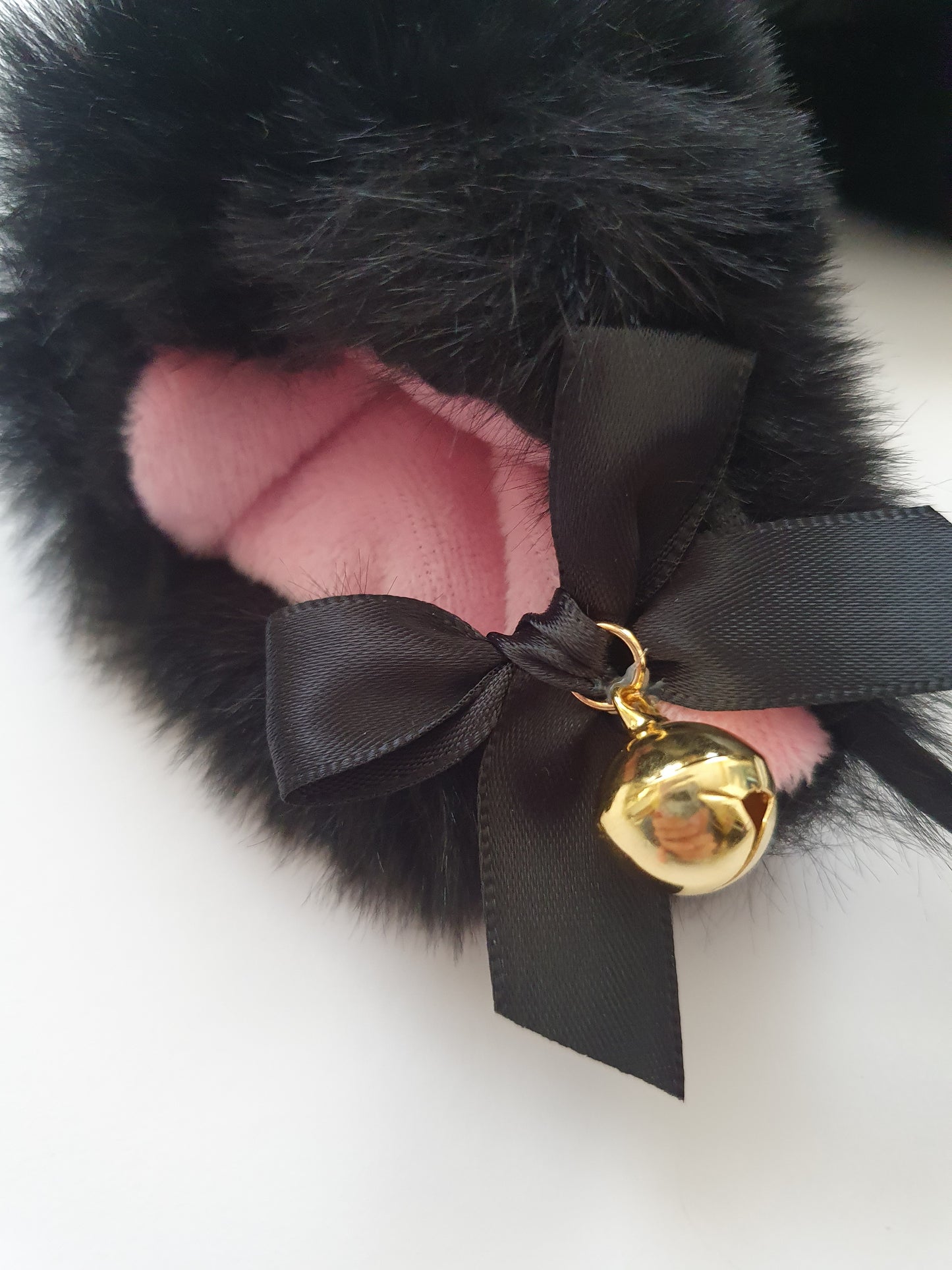 The Black Furry Cat Ear Headband