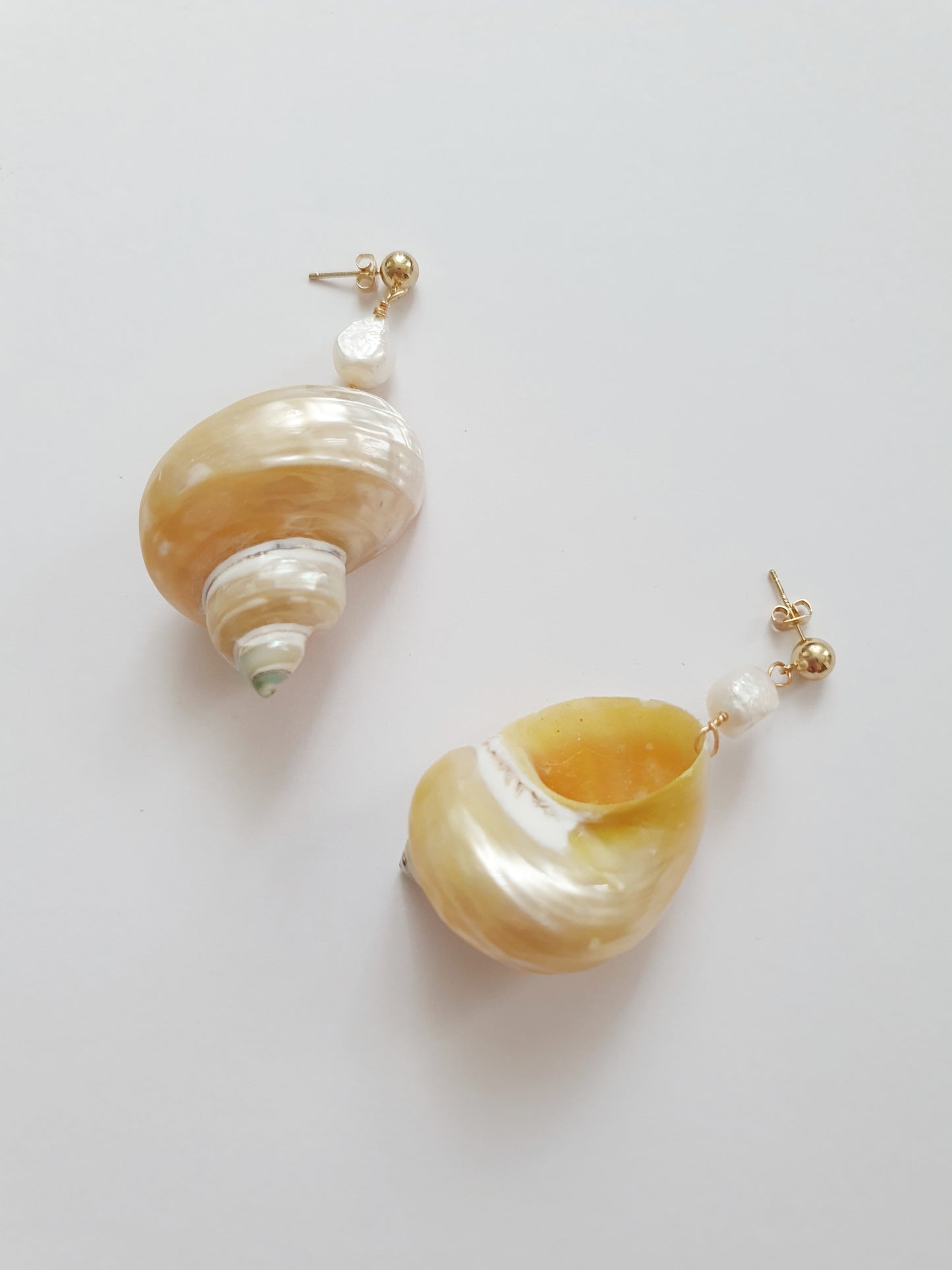 The Cream White Mermaid Treasure Earrings