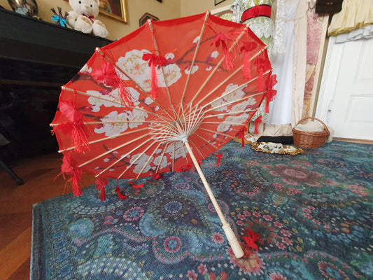 The Red Hanfu Parasol