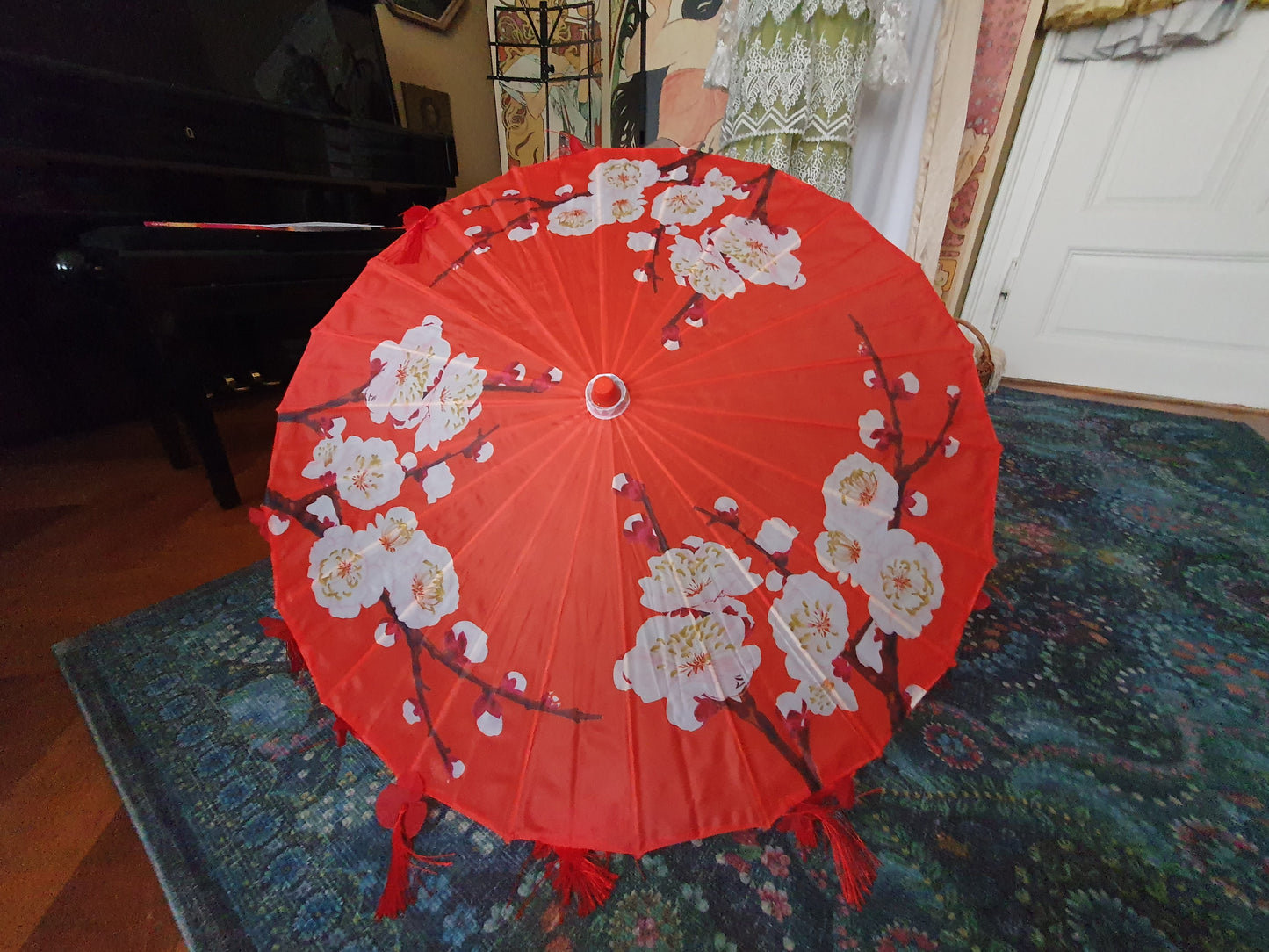 The Red Hanfu Parasol