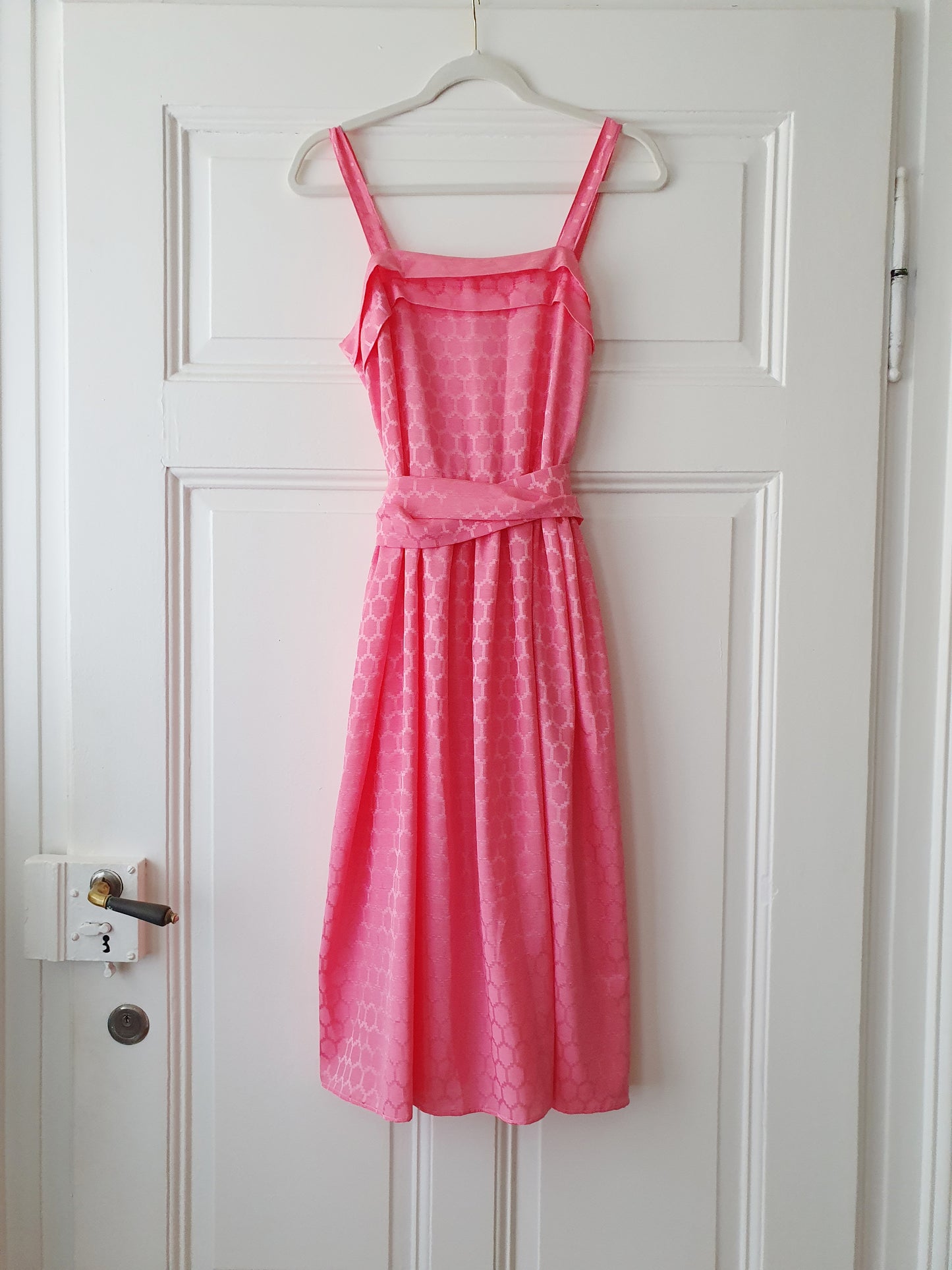 Authentic 1950s Vintage Dress In Pink - Size S/M