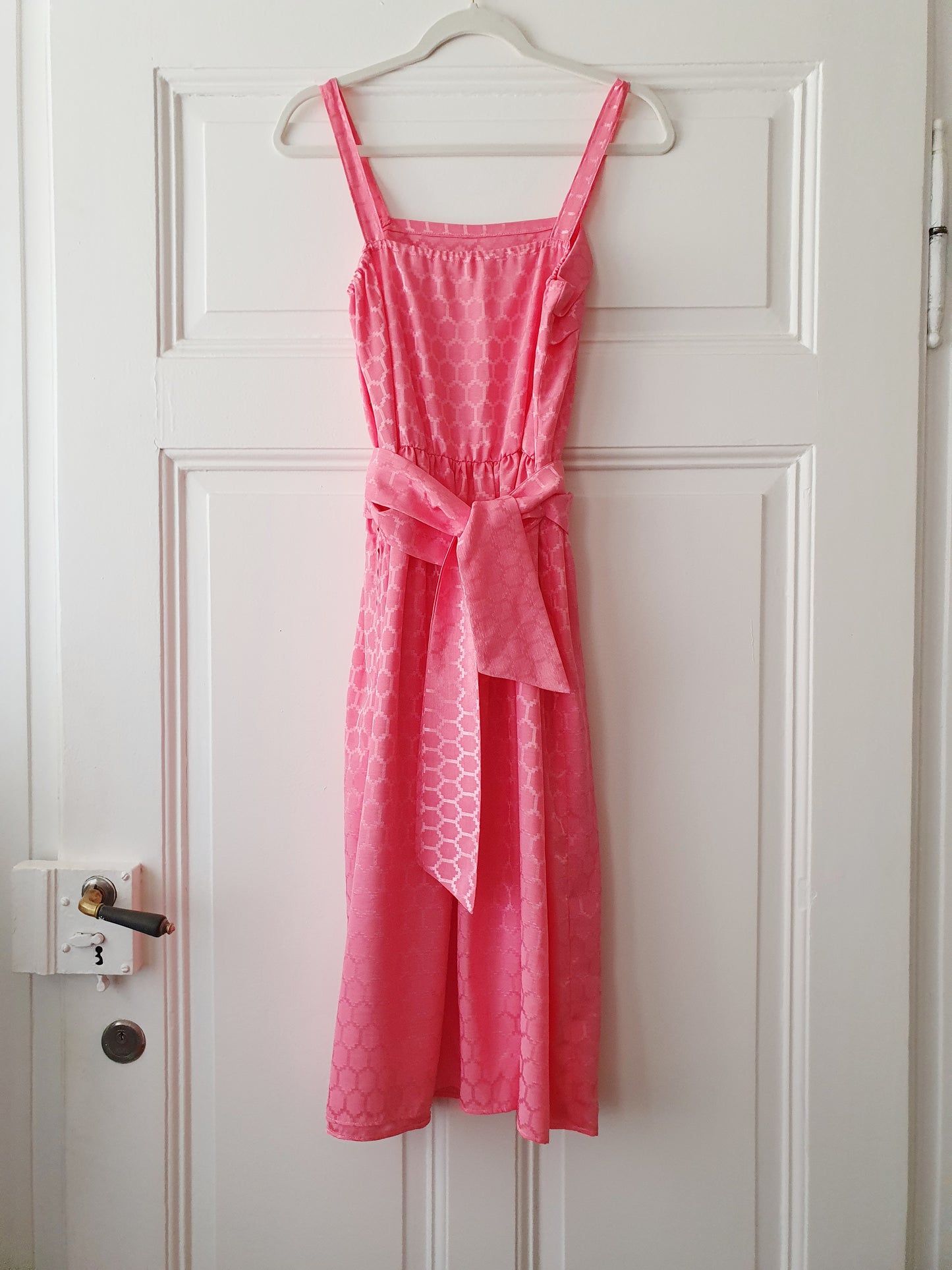 Authentic 1950s Vintage Dress In Pink - Size S/M