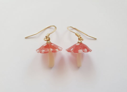 The Golden Amanita Muscaria Earrings