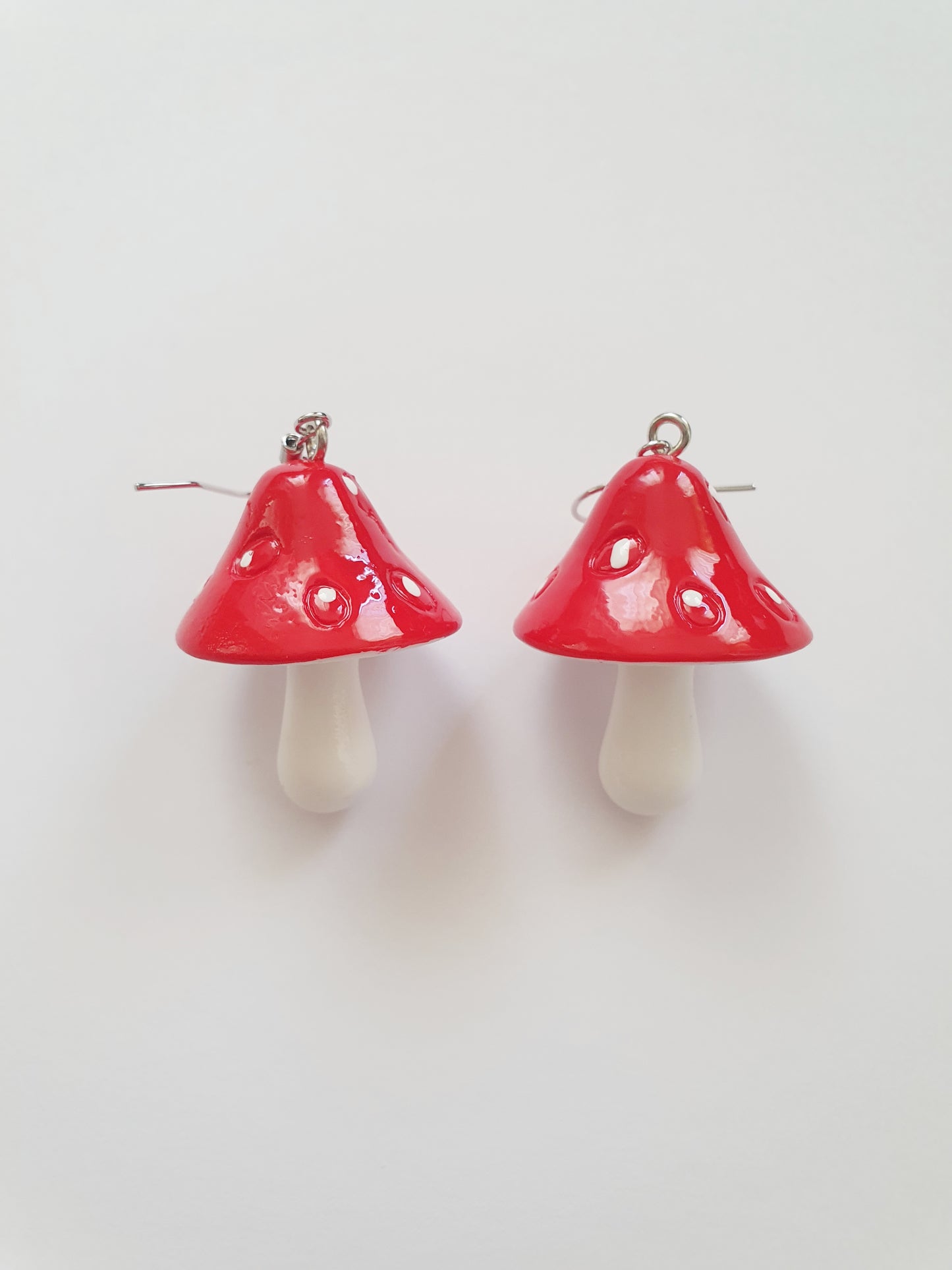 The Silver Amanita Muscaria Earrings