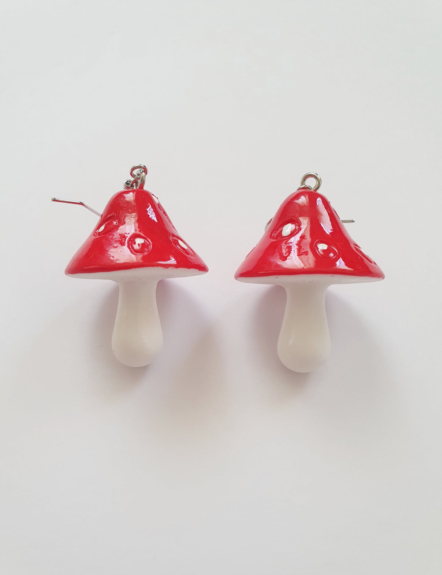 The Silver Amanita Muscaria Earrings