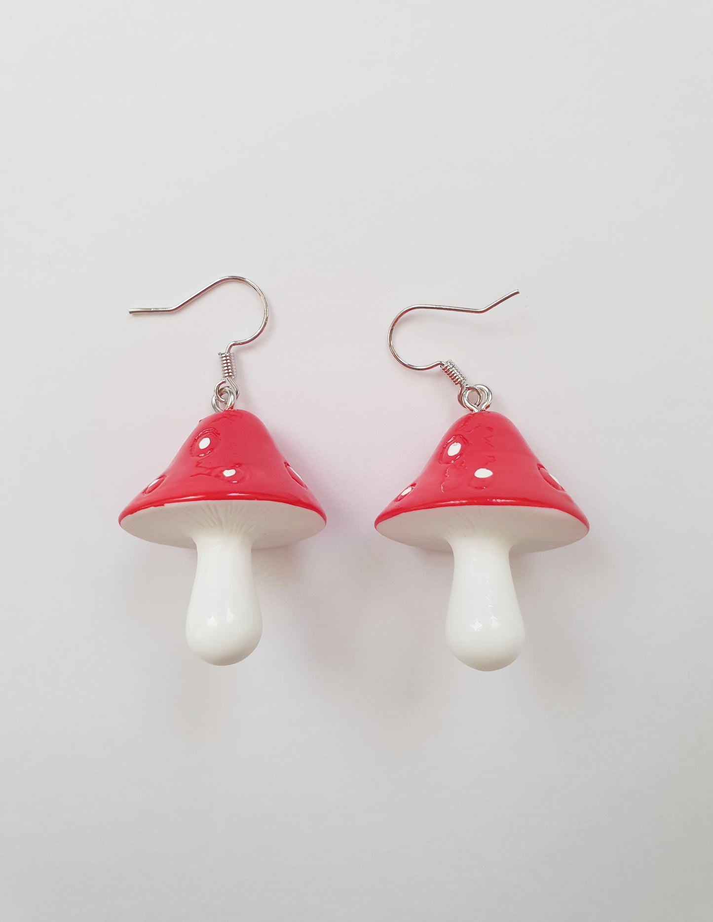 The Silver Amanita Muscaria Earrings