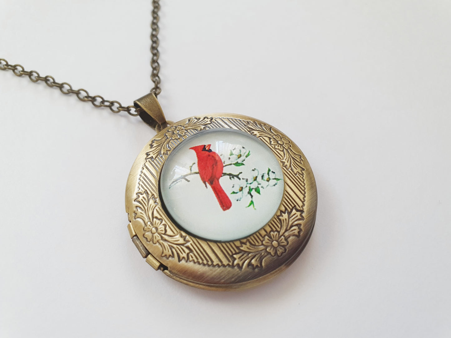 The Cardinal Bird Locket