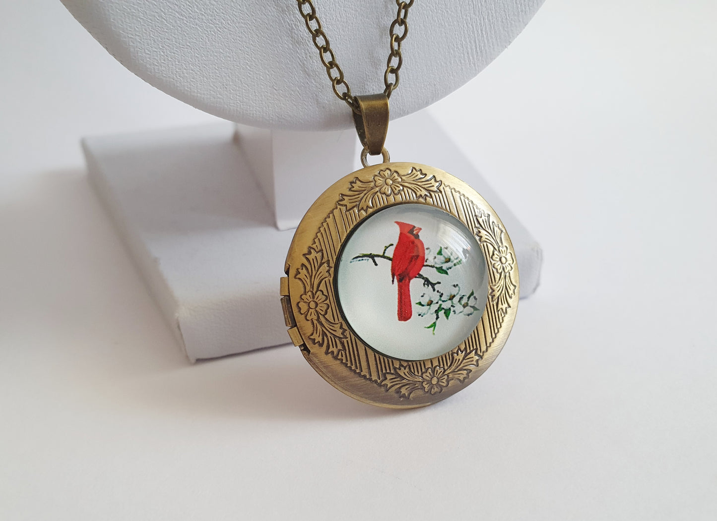 The Cardinal Bird Locket