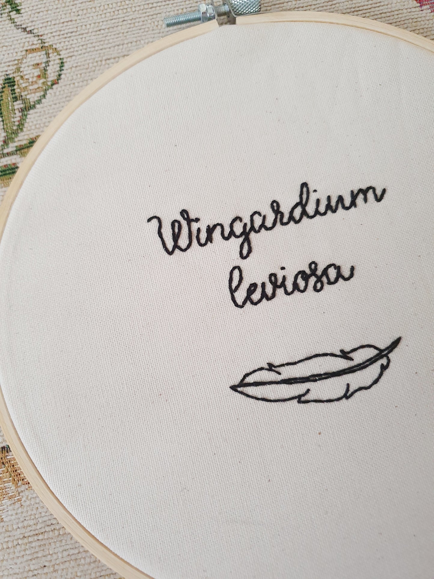 The Wingardium Leviosa Embroidery Hoop