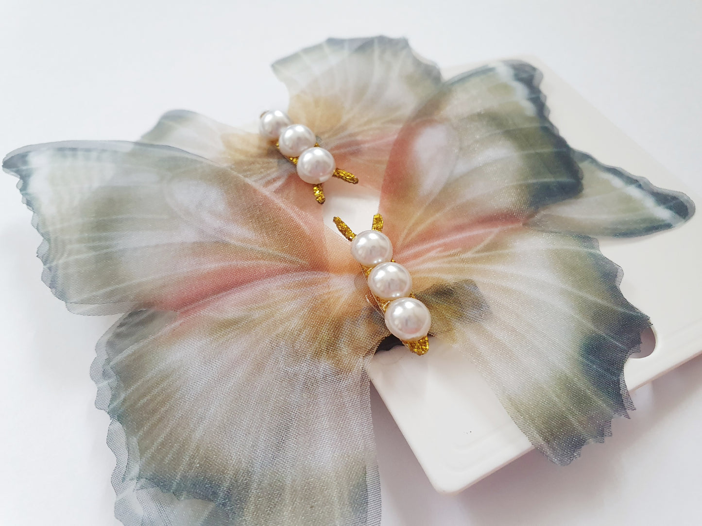 The Soft Green Butterfly Hair Clip Set