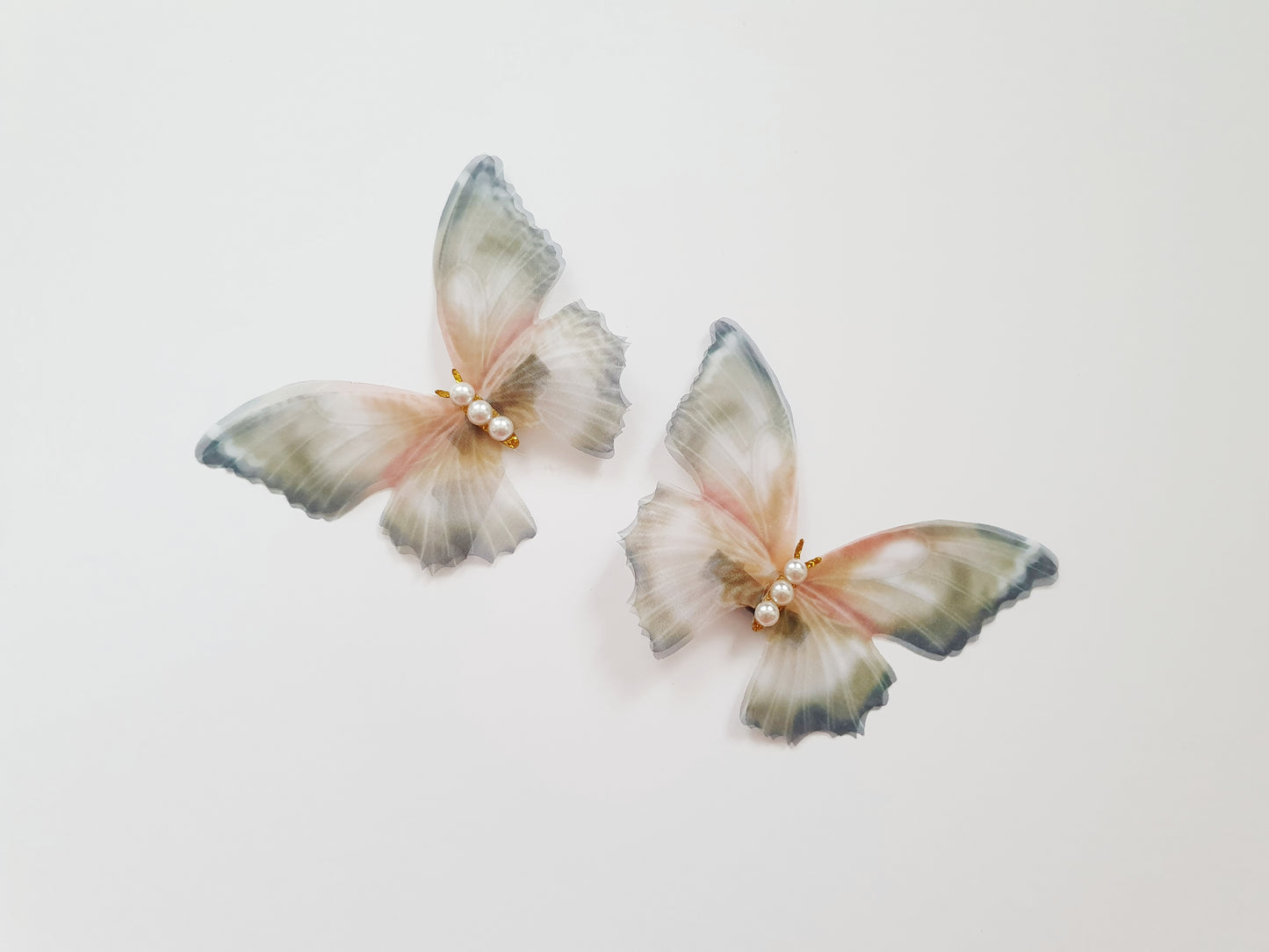 The Soft Green Butterfly Hair Clip Set