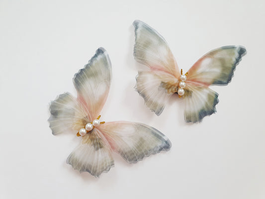 The Soft Green Butterfly Hair Clip Set