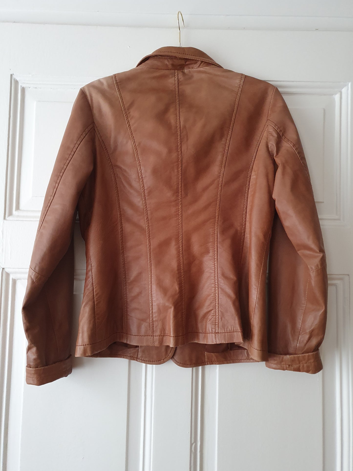 Authentic Vintage Designer Leather Blazer by Julia S. Roma in Size S